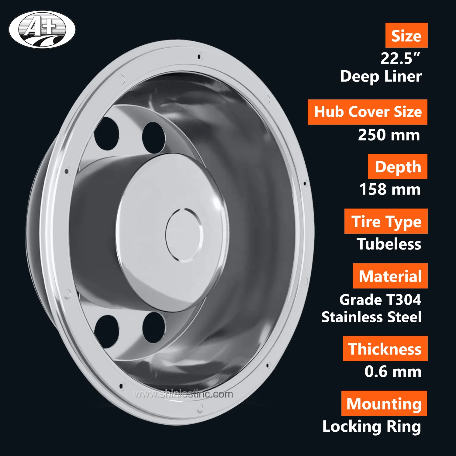 22.5 Inch Truck Bus Trailer Rear Wheel Trim Cover Stainless Steel Buy Truck Wheel Trim,22.5