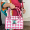 Pink & White Checkered