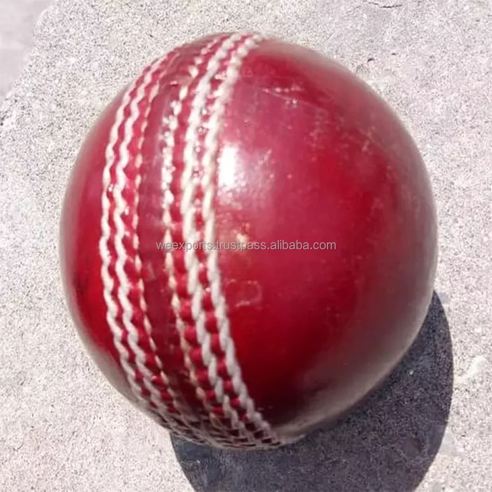 100 Leather Made White Color Cricket Ball Set Of 4 Pcs High Quality