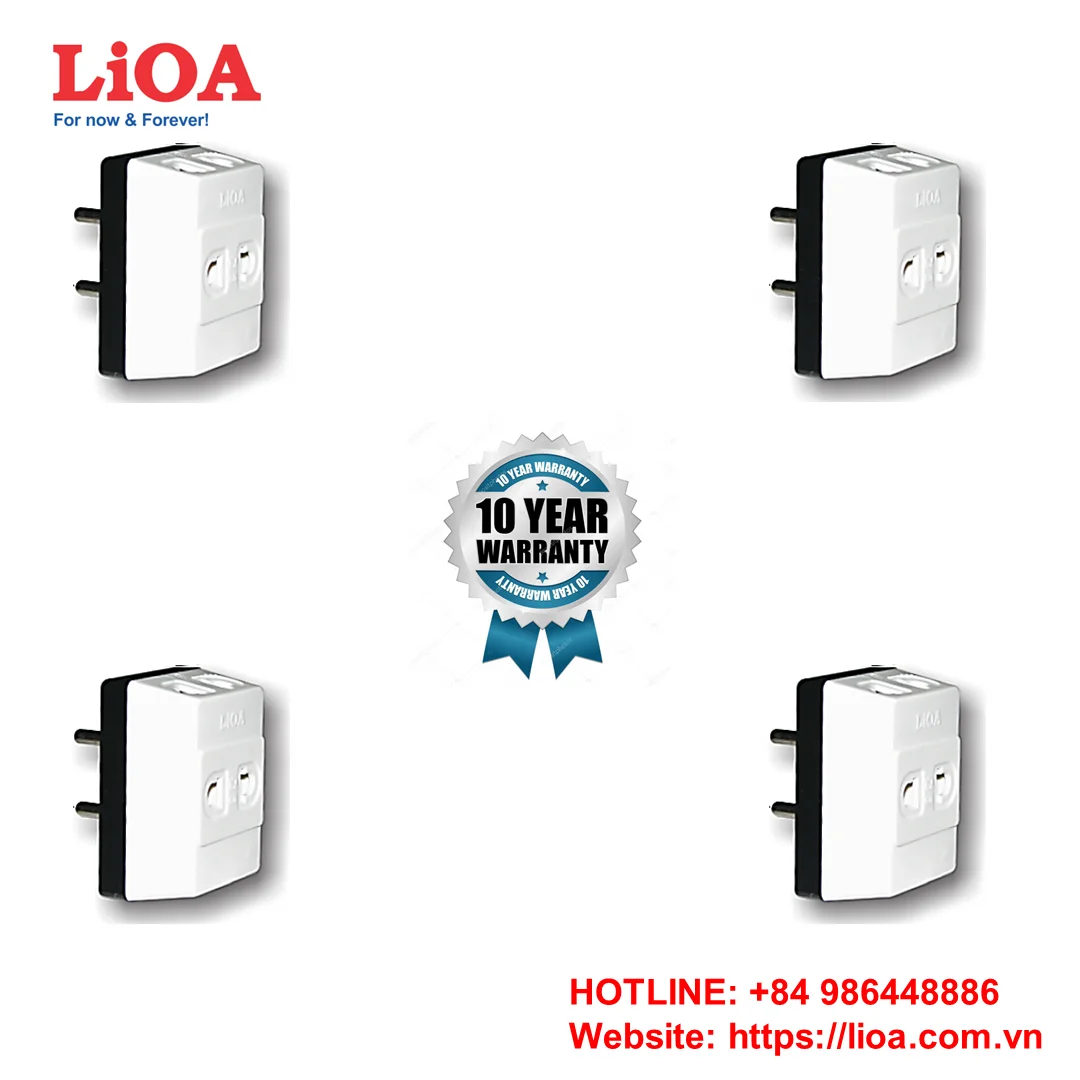 High Quality LiOA Triple Outlets Adapter with Round Phi5 Pin Plug-ON3NC5 Made in Vietnam