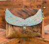 Brown With Turquoise Embossed