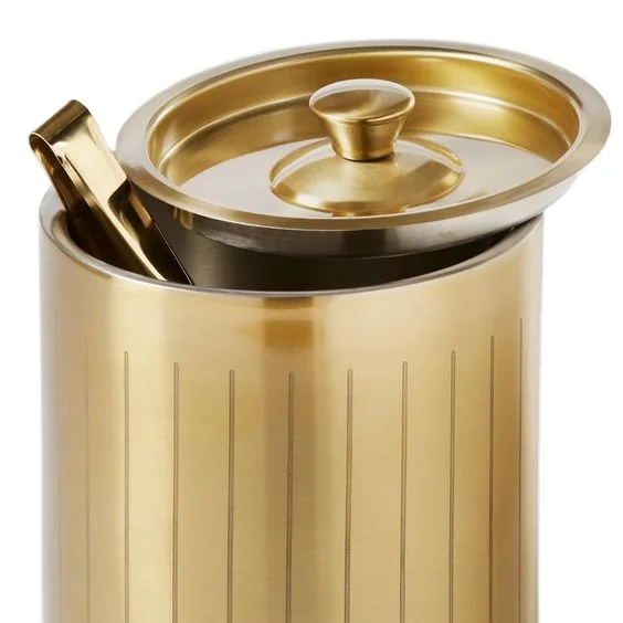 Metal Ice Storage Small Bucket Brass Gold Good Quality Barware Ice