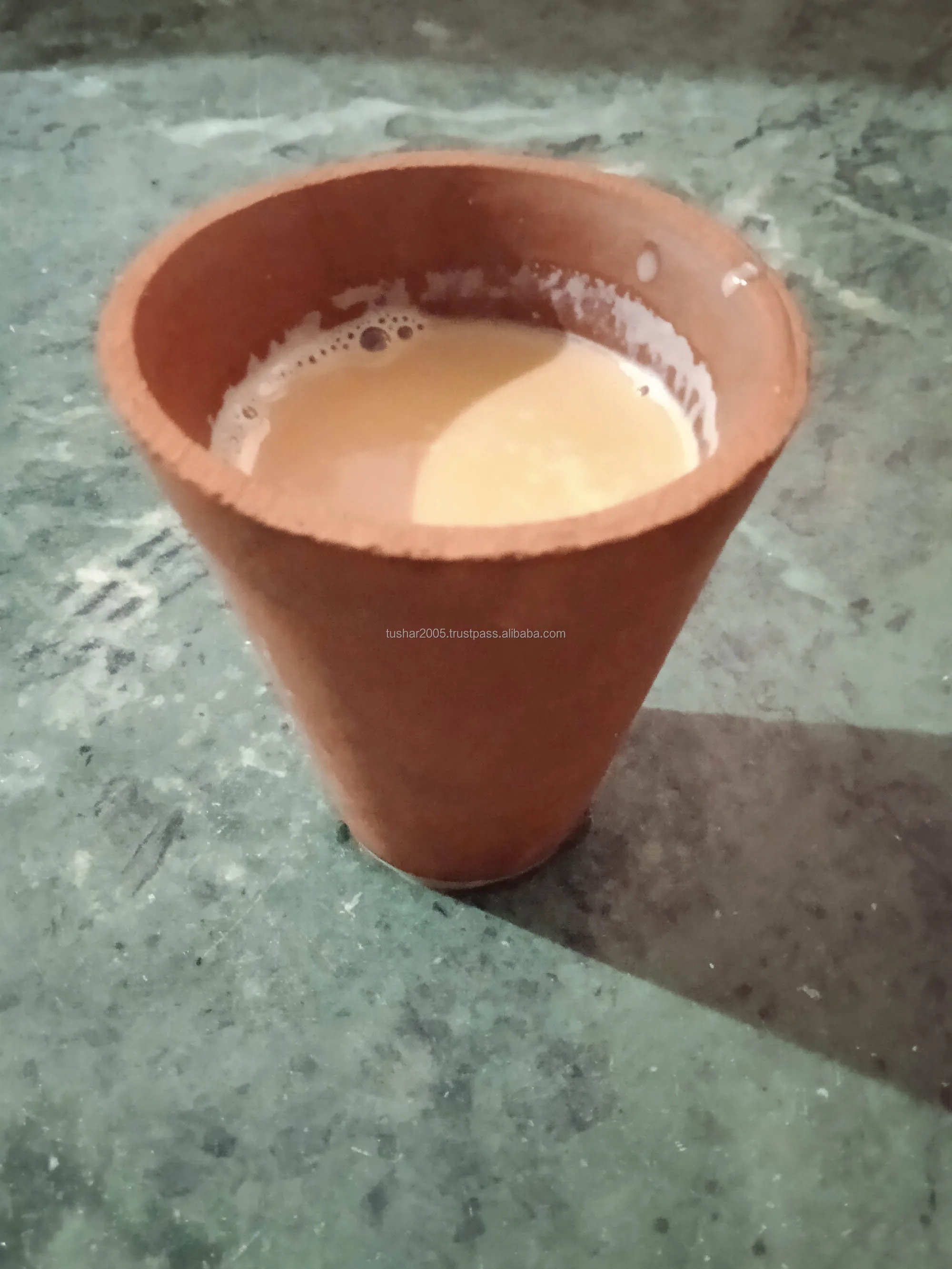 New Pattern Handmade Clay Terracotta Conical Eco Friendly Tea Cups For