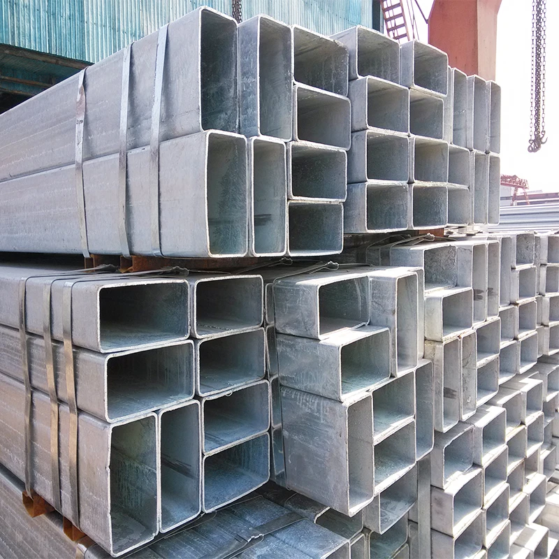 Galvanized Square Rectangular Steel Hollow Sections Steel Pipe Connector Perforated Tubing