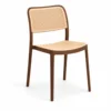 Beige with brown trim