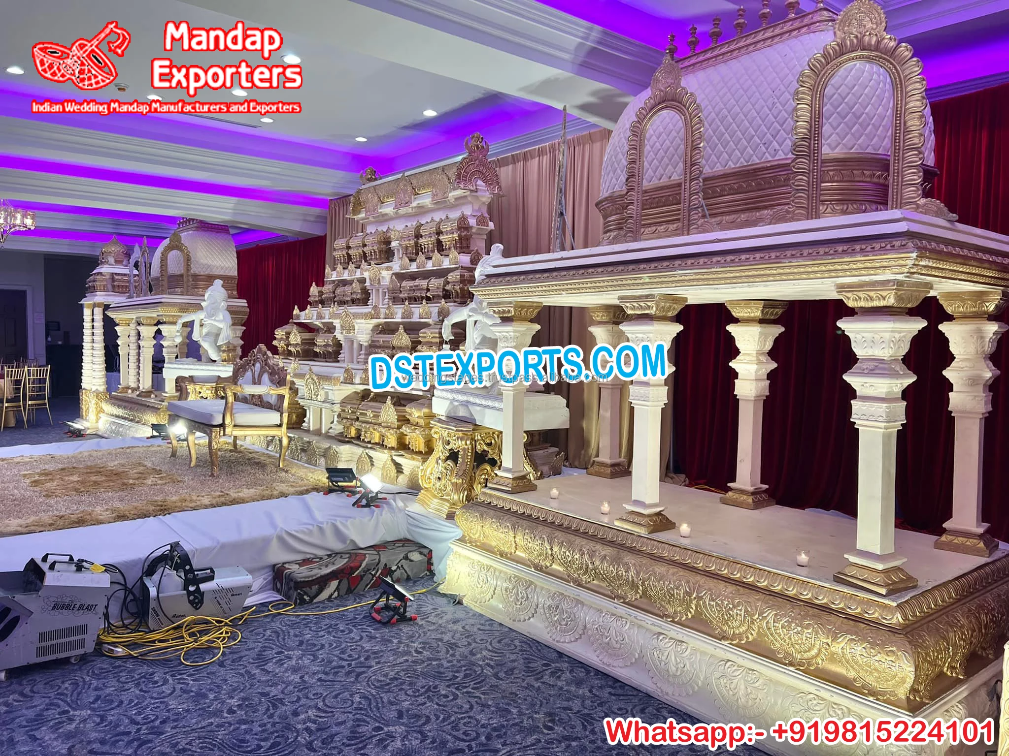 South Indian Wedding Golden Mangalam Mandapam Elegant Event Wedding Frp ...