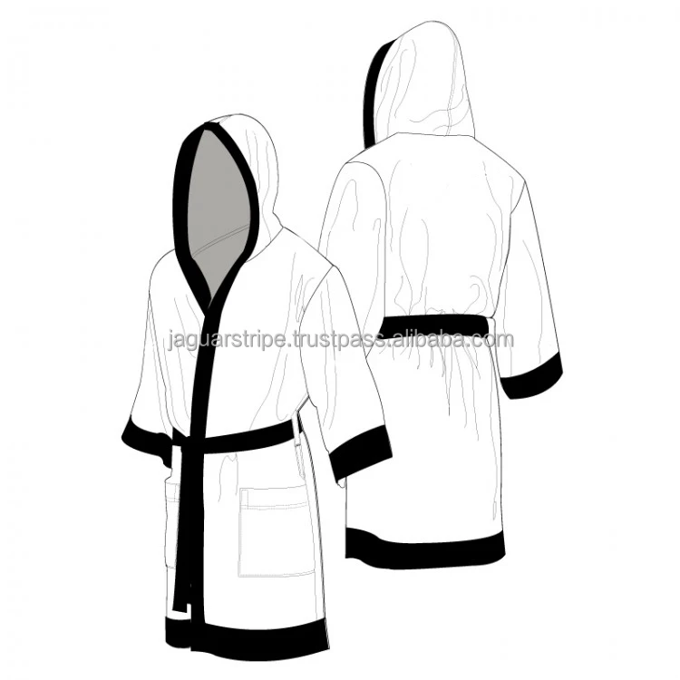 Custom Silk Satin Boxing Gown Dressing Robe Full Length Boxing Robe