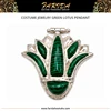 Silver and deep forest green