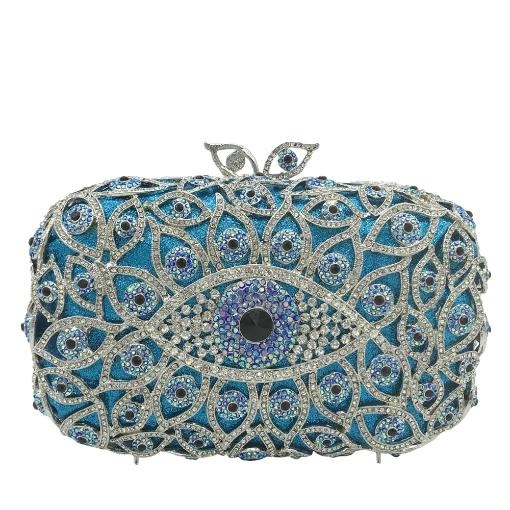 Crocodile Pattern Evening Bags for Elegant Woman Luxury Designer Clutch Bag  Crystal Diamond Decorated Chain Shoulder Purse Femme