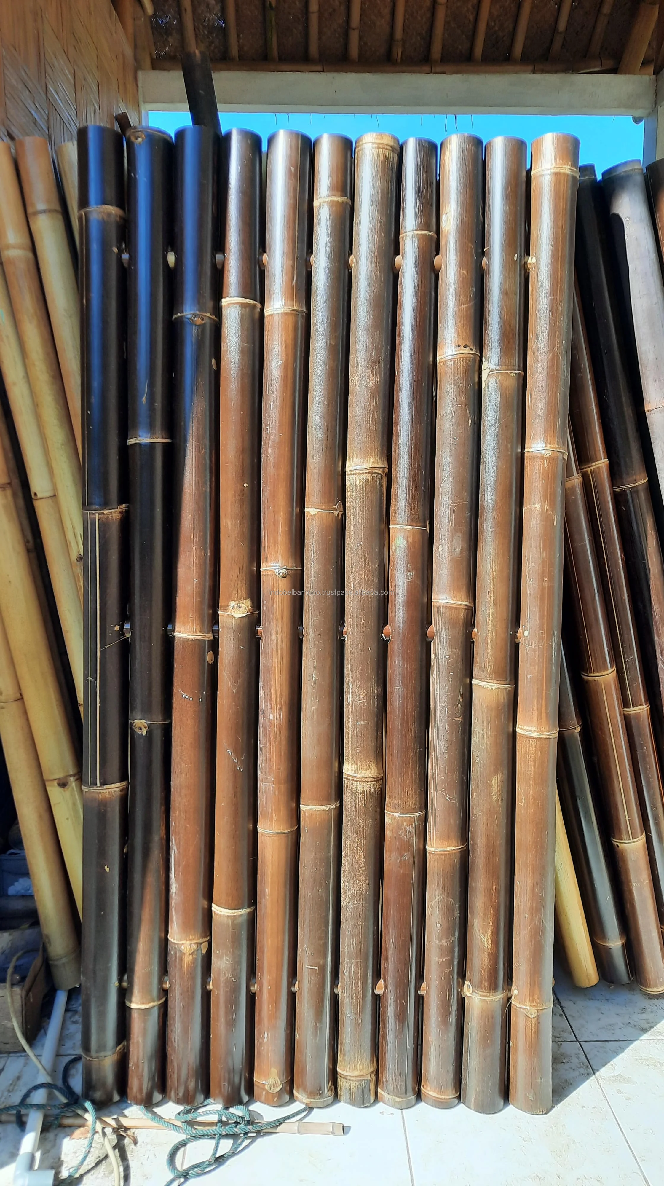 200x100cm Black Bamboo Fence Full Round High Quality Buy Bamboo Fence