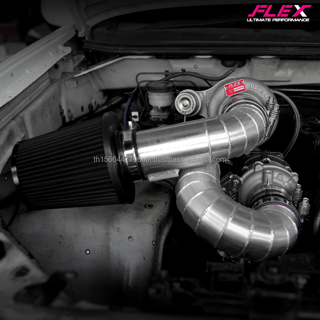 FLEX PRO TWIN TURBOCHARGER with Intercooler for ISUZU DMAX 1.9 Full Kit Set with an Open Filter with Installation Accessories