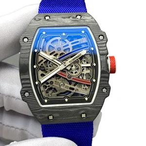 New Top Quality Mechanical Watchcarbon Fiber Automatic Movement Unique Personality Men's Luxury Waterproof Ultra-thin case Watch