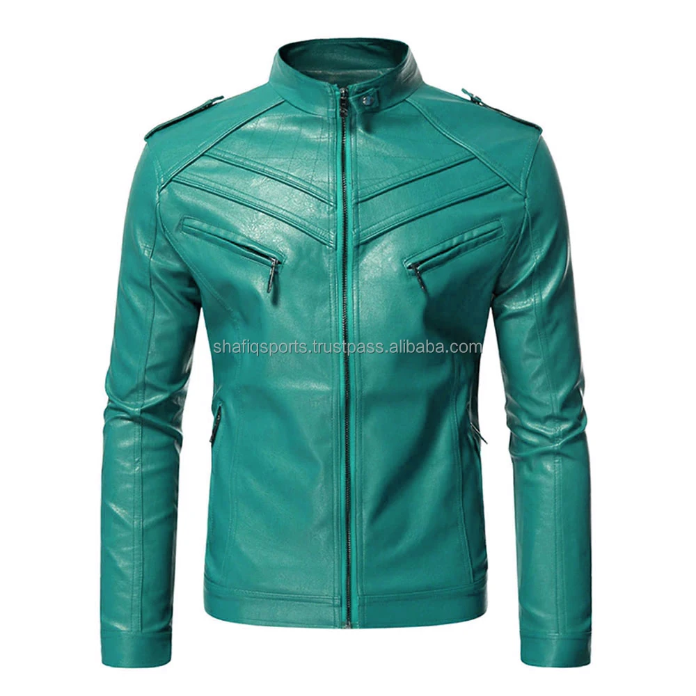 New Brand Soft Stylish Leather Jacket For Men Fashion Clothing Long