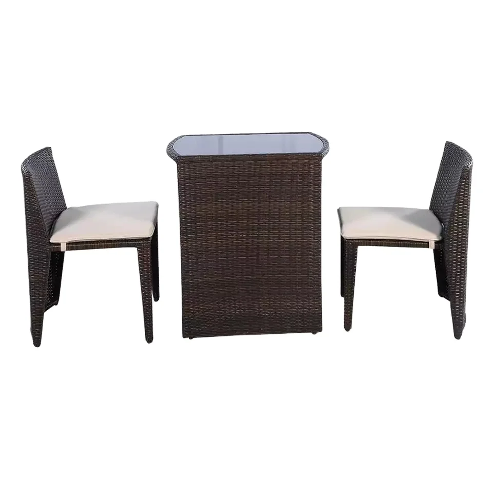 Wholesale Modern Rattan Garden Rattan Bar Table Sets Patio Furniture 