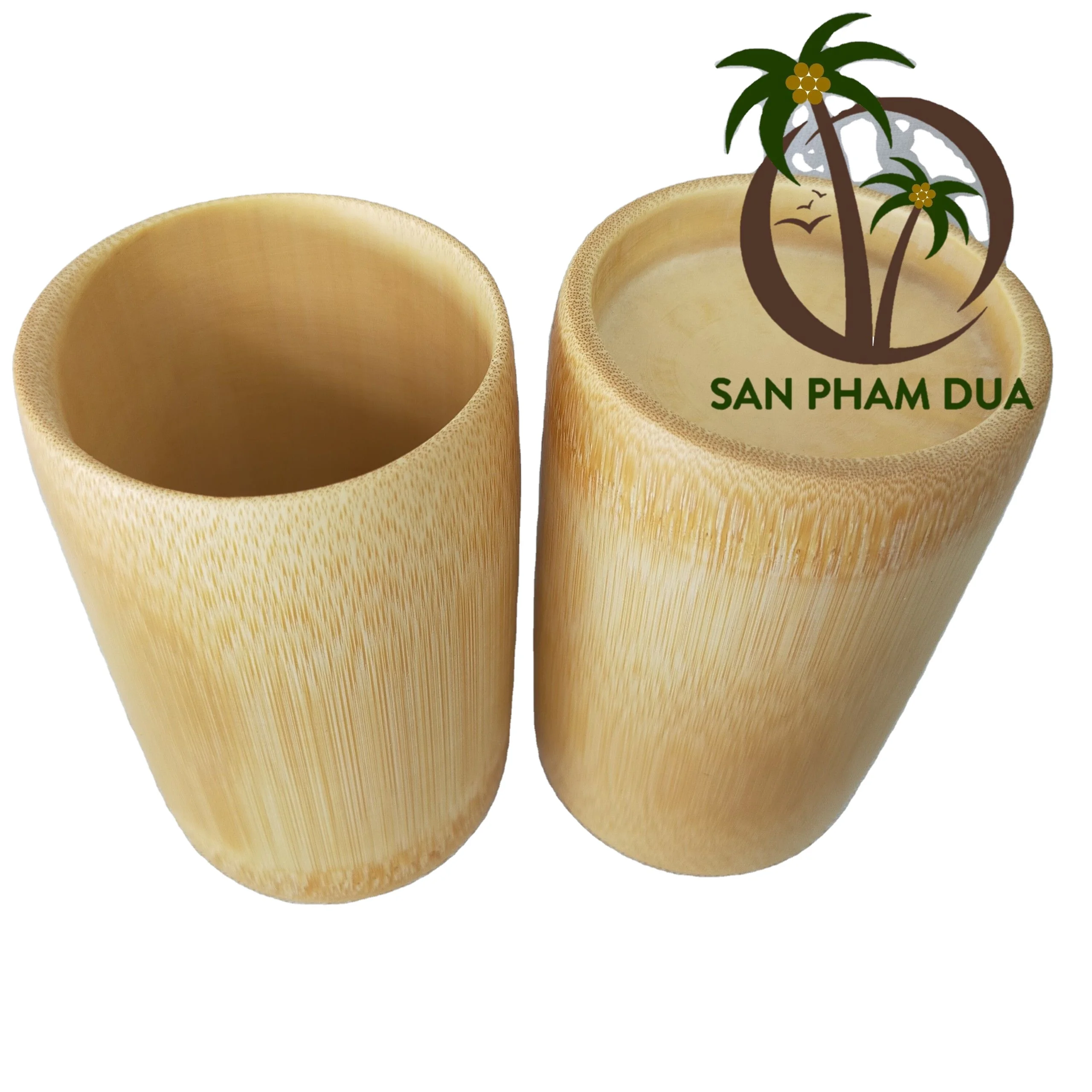 Biodegradable Vietnam Bamboo Cups for Export with customized color printing  of portraits, landscapes