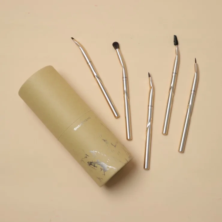 5PCS BENT EYES BRUSHES SET  Ideal for effortlessly blended eye looks