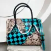Black & Turquoise Checkered