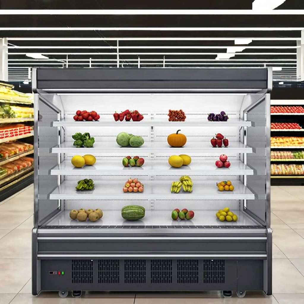 Supermarket Display Fridge Front Open Type Multideck Single-Temperature Unit for Sale