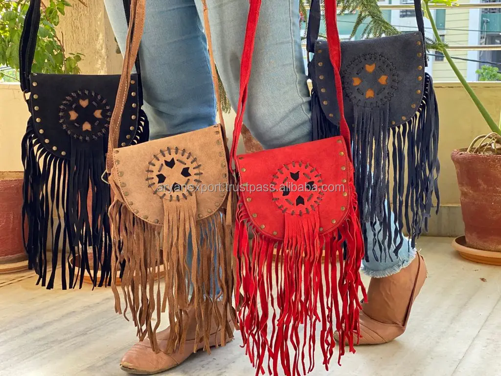 fringe leather handbags