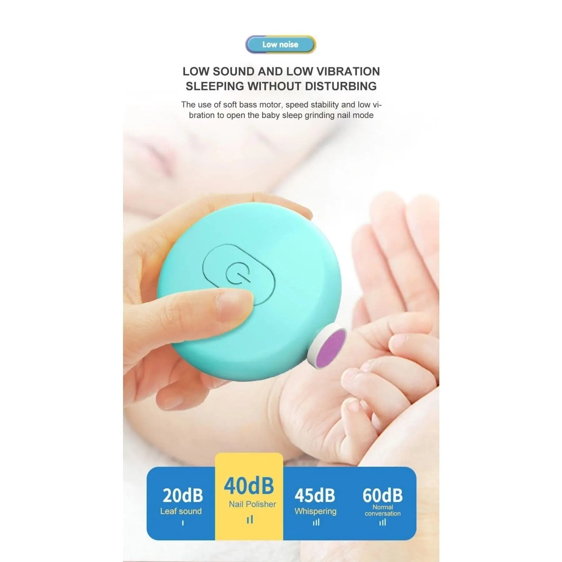 Newborn Baby Child Battery Operated Nail File Manicure Set And Rotary