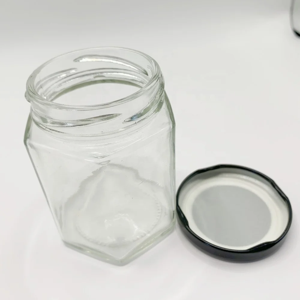 Glass Packaging Supplier 150ml 240ml 350ml 500ml 1L Food Grade Gold Lid Flint Storage Glass Jam Jars