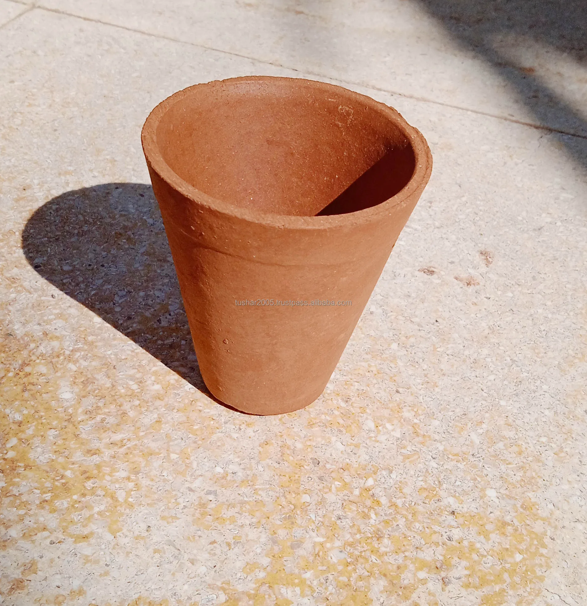 New Pattern Handmade Clay Terracotta Conical Eco Friendly Tea Cups For