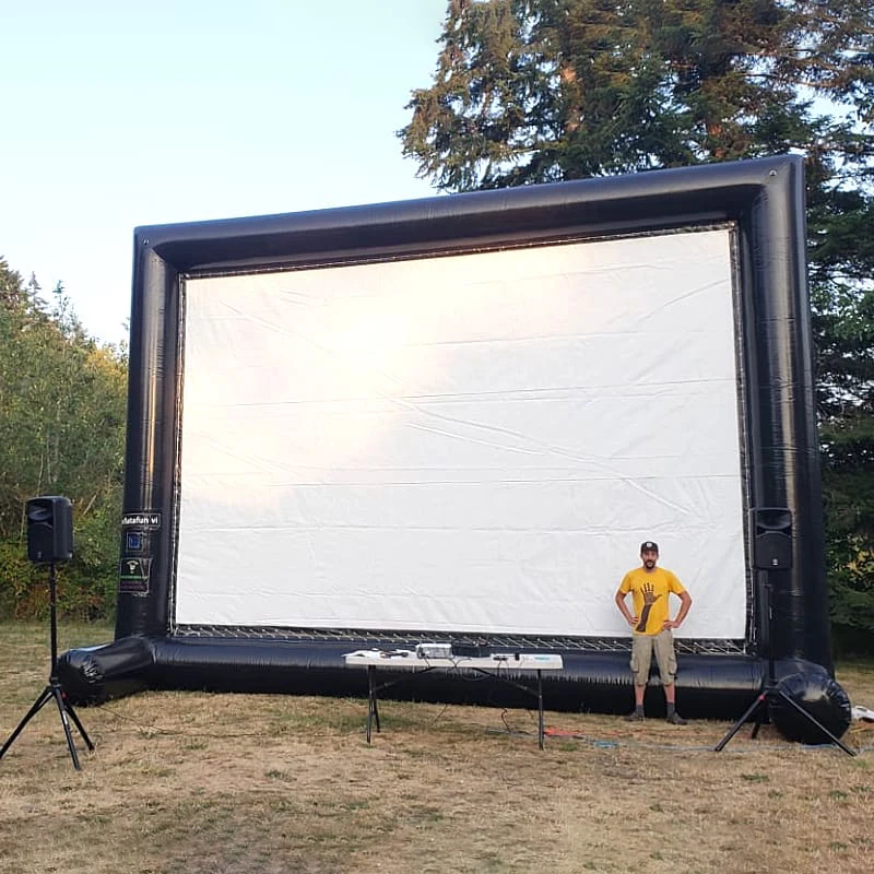 Горячая Распродажа! Для использования на открытом воздухе мгновенный ТВ-проектор экран для фильма надувной