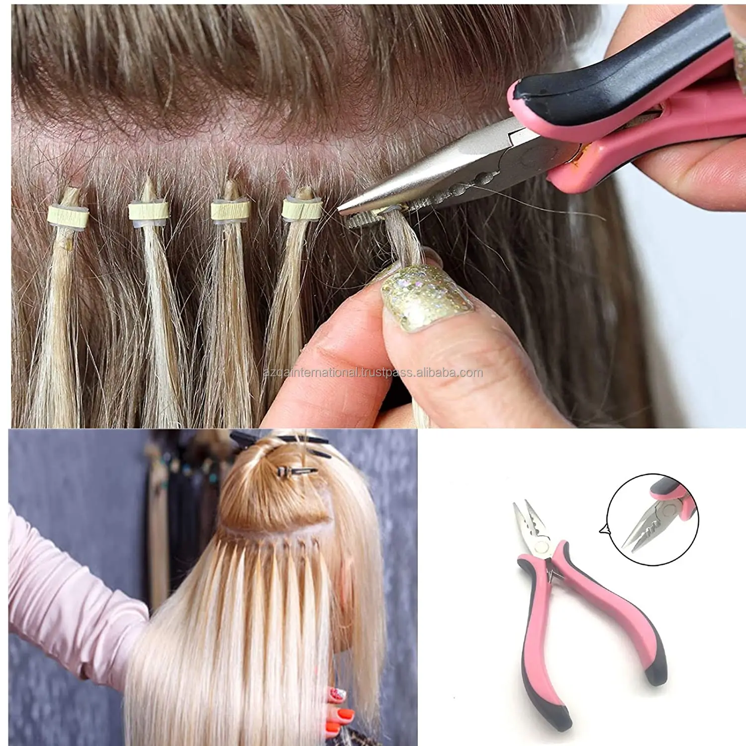 Stainless Steel Hair Extension Pliers With 2 Holes Hair Extension Tool