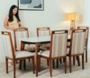 Brown Wooden White Marble Top