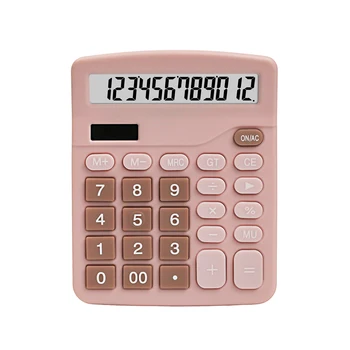 Wholesale Pink 12 Numbers Business Classic 837 Calculator Good-looking Color Calculator