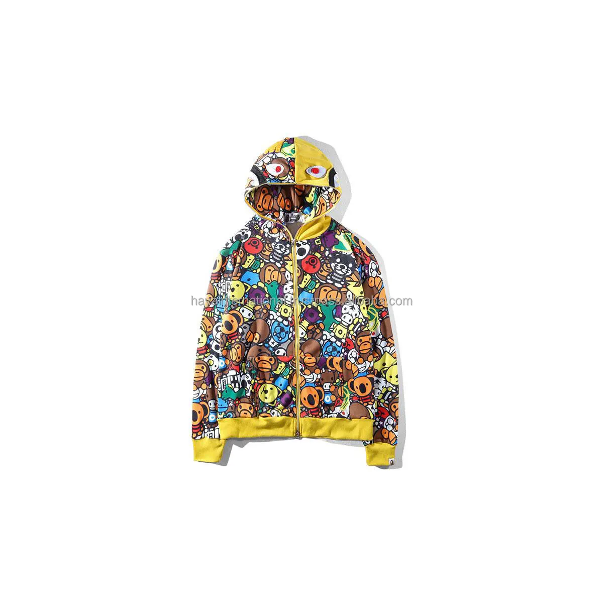 Custom Colorful Teddy Bear Printing Unisex HIFH74 Men hoodie