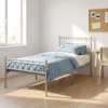 Letto singolo in ferro argento moderno minimalista