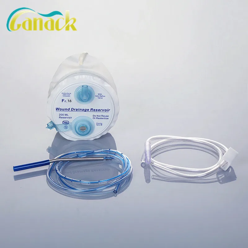 High Quality Medical  200ml 400ml  PVC Spring Closed Wound Drainage System