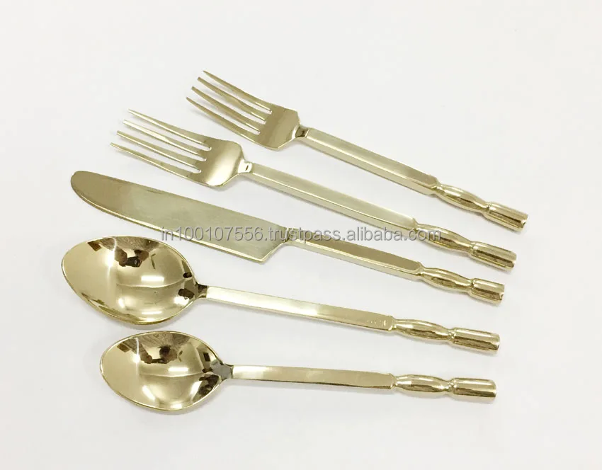 Stainless Steel Flatware Customized Flatware With Gold Pvd Coating