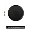 6 inch black matte gold rim round plate