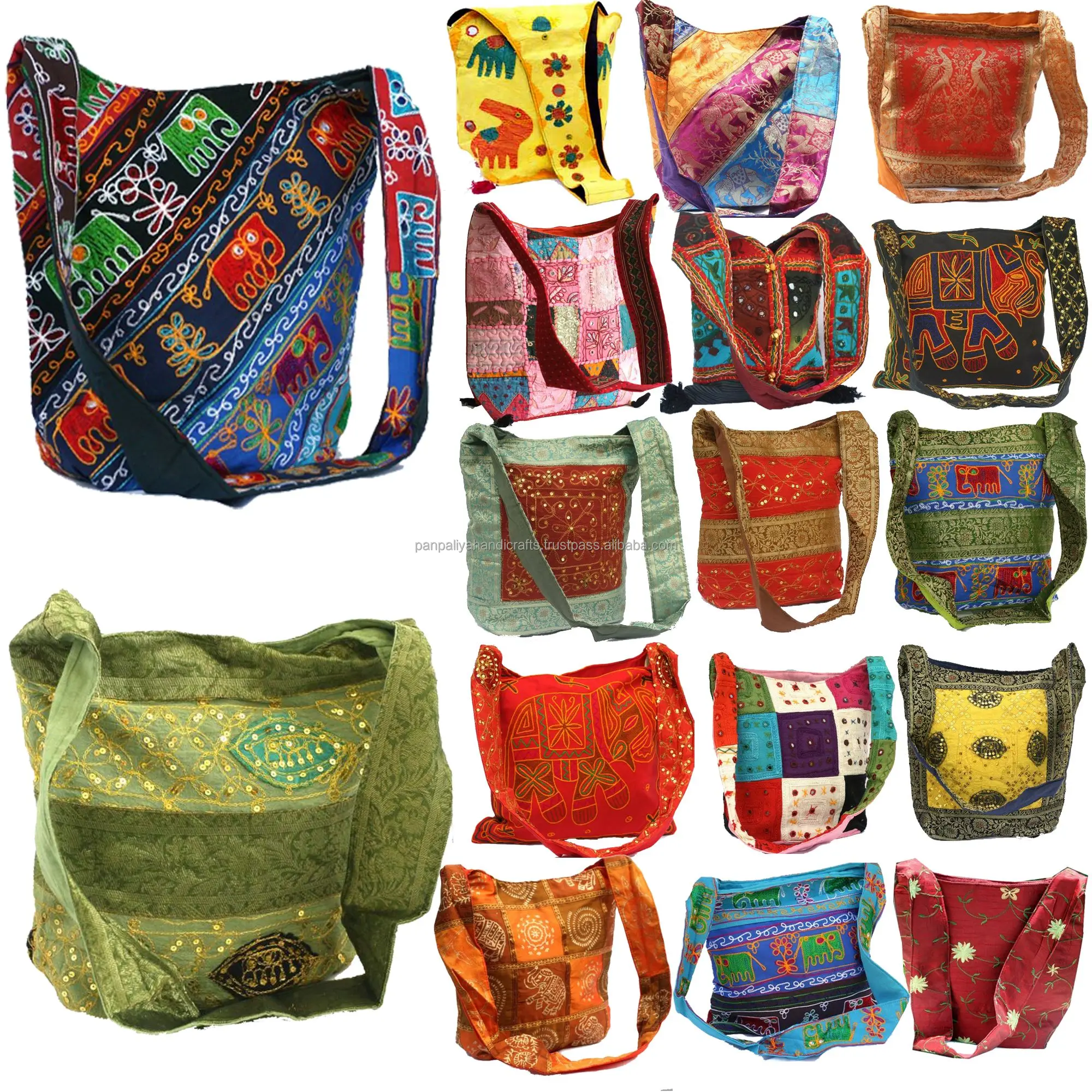 Bohemian Indian Boho Hippie Shoulder Purse Bag, Purses-Bags