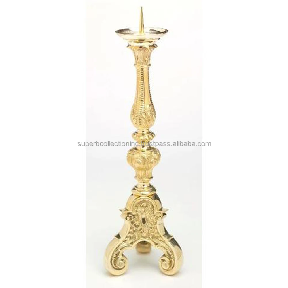 Brass Altar Religious Candle Holder Handmade Wholesale And Suppliers