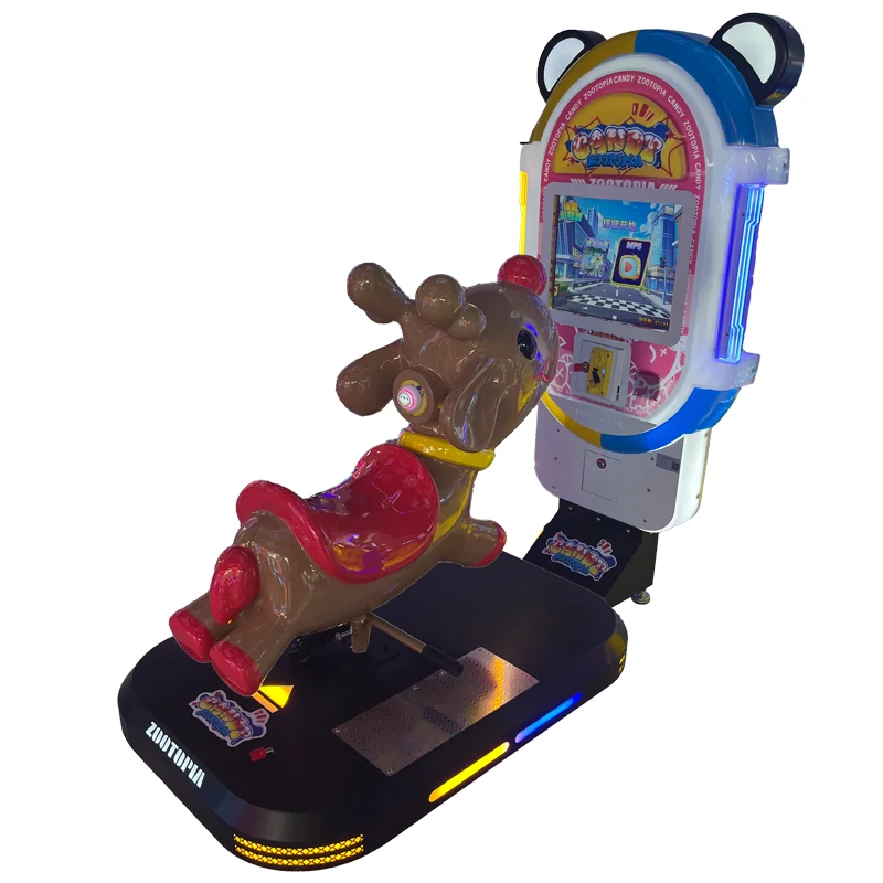 Indoor Coin Operated Racing Game Machine Fun Pleasure Kids Arcade with 1-Year Warranty English Kiddie Rides