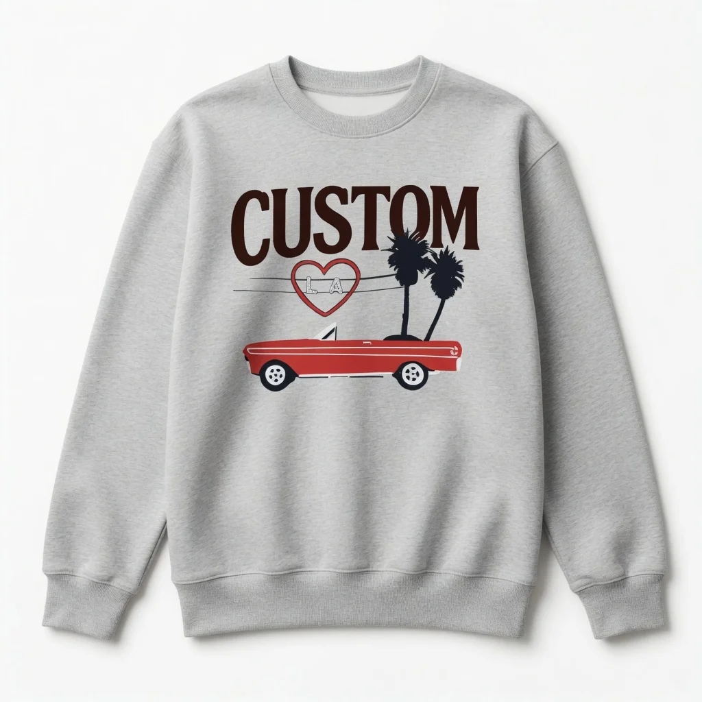 Trendy Custom Graphic Print Oversized Crew Neck Sweatshirt Premium Quality Heavy GSM Drop Shoulder Sweatshirt For Casualwear OEM