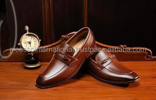 Premium Quality Wholesale Formal Party Wear Slip on Men's Moccasin Genuine Leather Shoes for Bulk Buyers from India