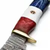 Red, Ivory White, and Sapphire Blue