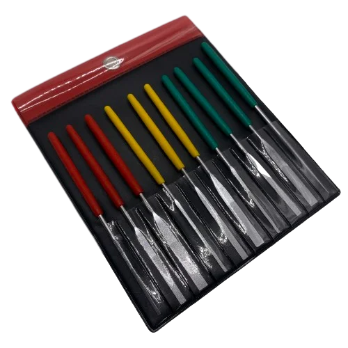 Прямая заводская цена инструменты для иглы с ручками набор Плоских пилок покрытием алмазные ручные пилки