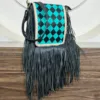 Black & Turquoise Checkered