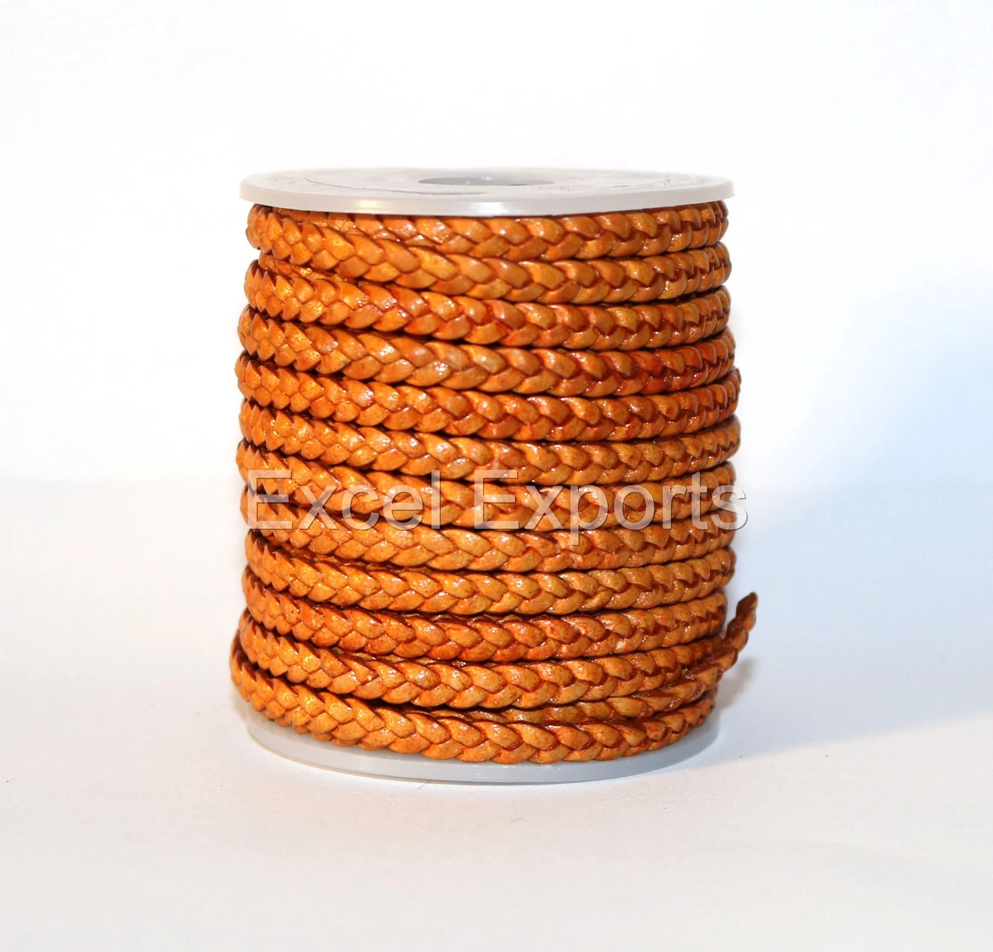 6 Ply Braided Leather Cords Top Quality Black Braided Leather