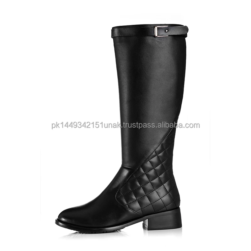 Women Knee High Wellington Gumboot Waterproof Riding Boot Pvc Shoes