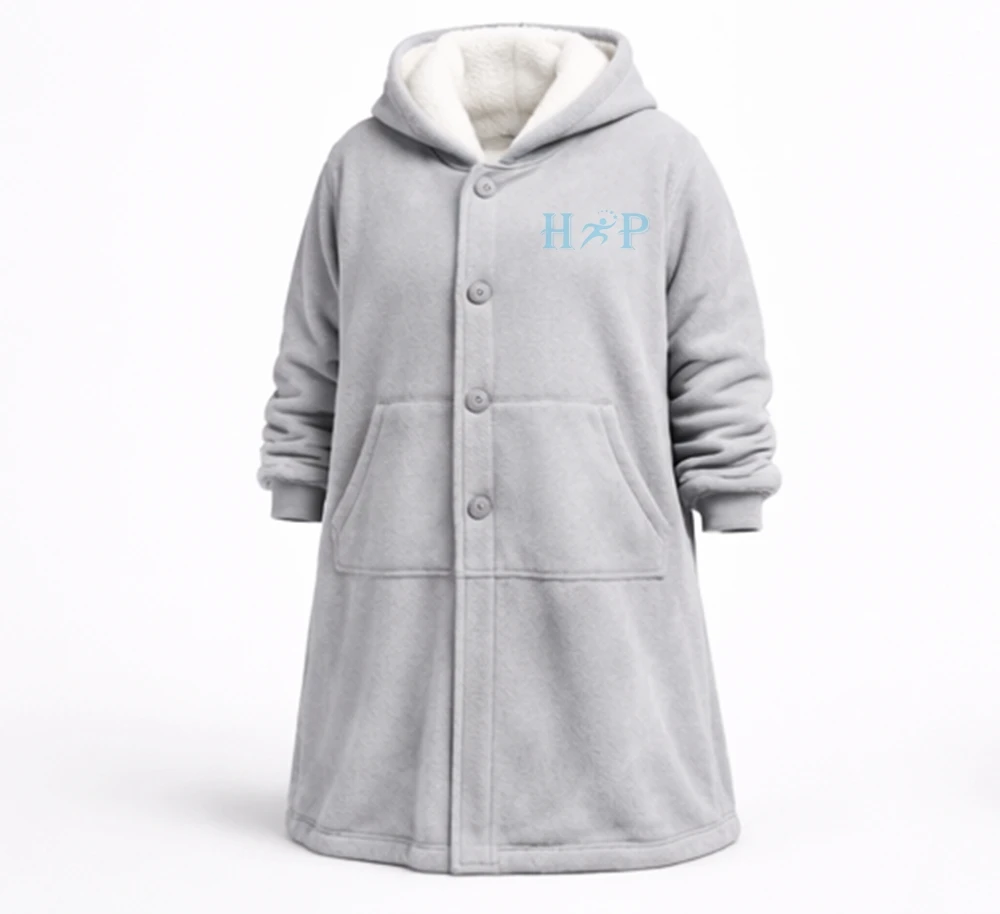Oversized Blanket Hoodie Women Men Winter Hooded Wearable Blanket Hoodie With Sleeves Sherpa Fleece Sweat Sleepwear