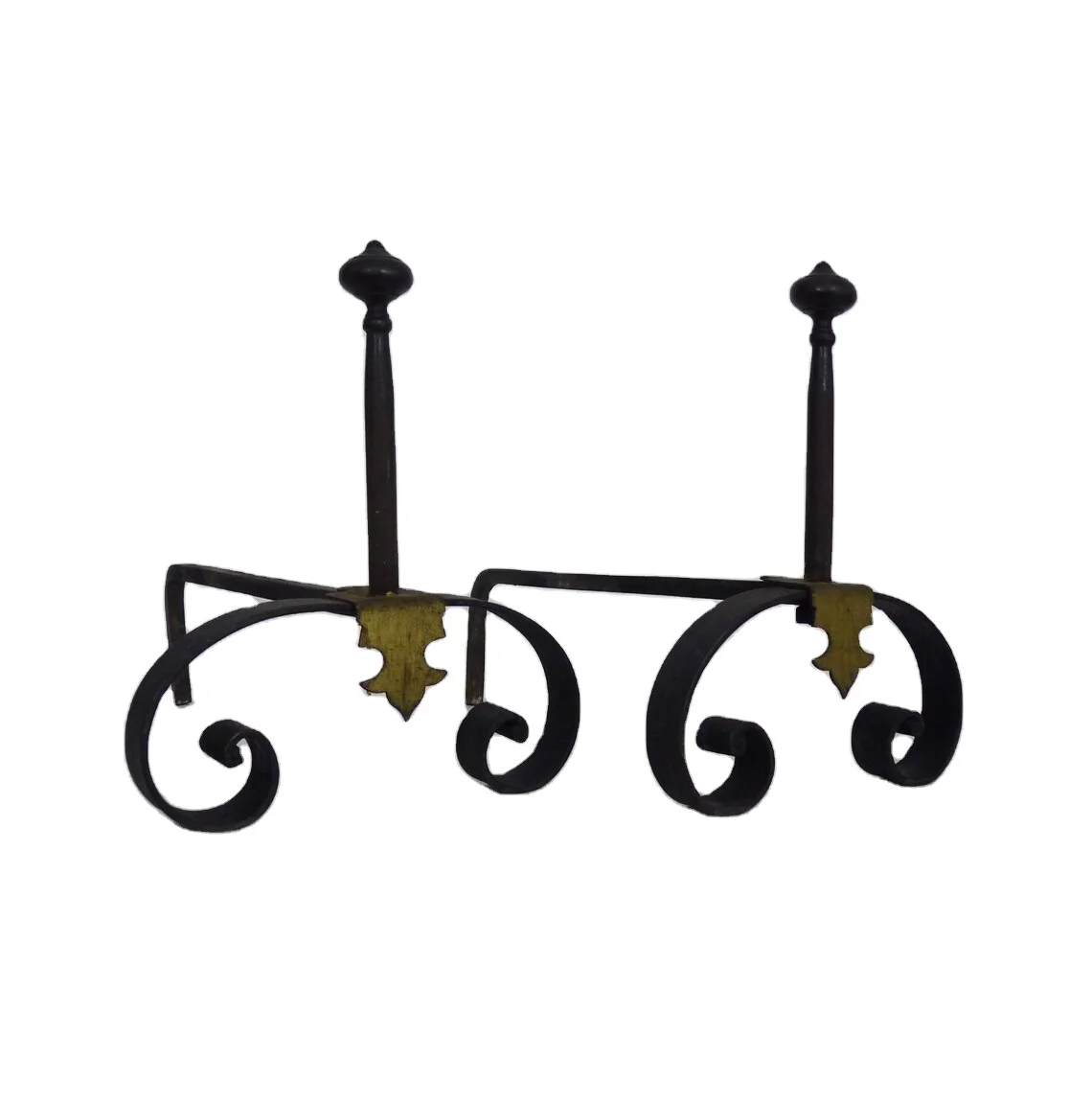 Andirons Farmhouse Cast Iron Fireplace For Storage Holder Backyard Household Outdoor Fireplace