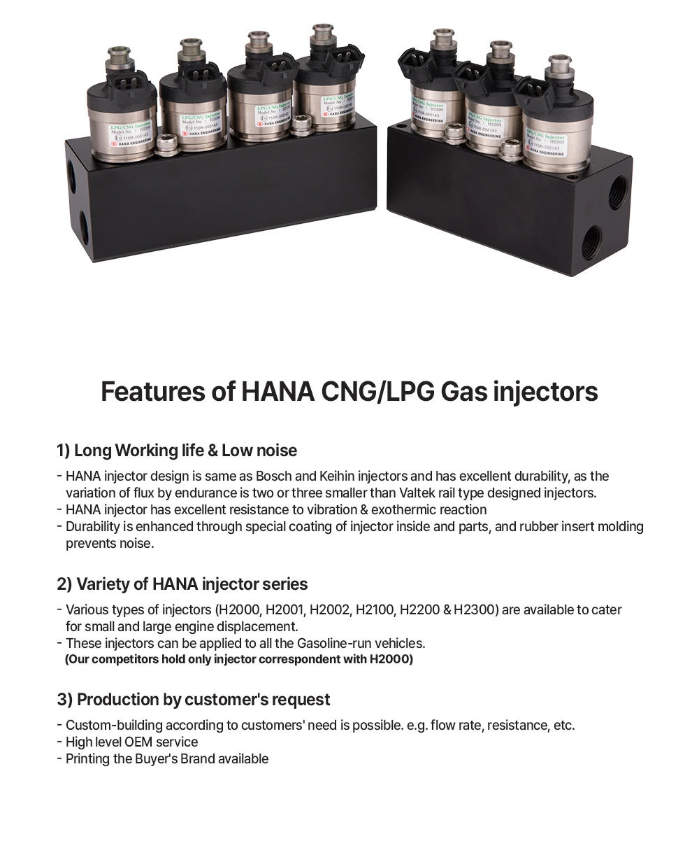 High Performance Premium Omvl lpg Tech Ecu Cng Ecu Kits CNG LPG LNG Injector Nozzle for Injection System ISO 15500