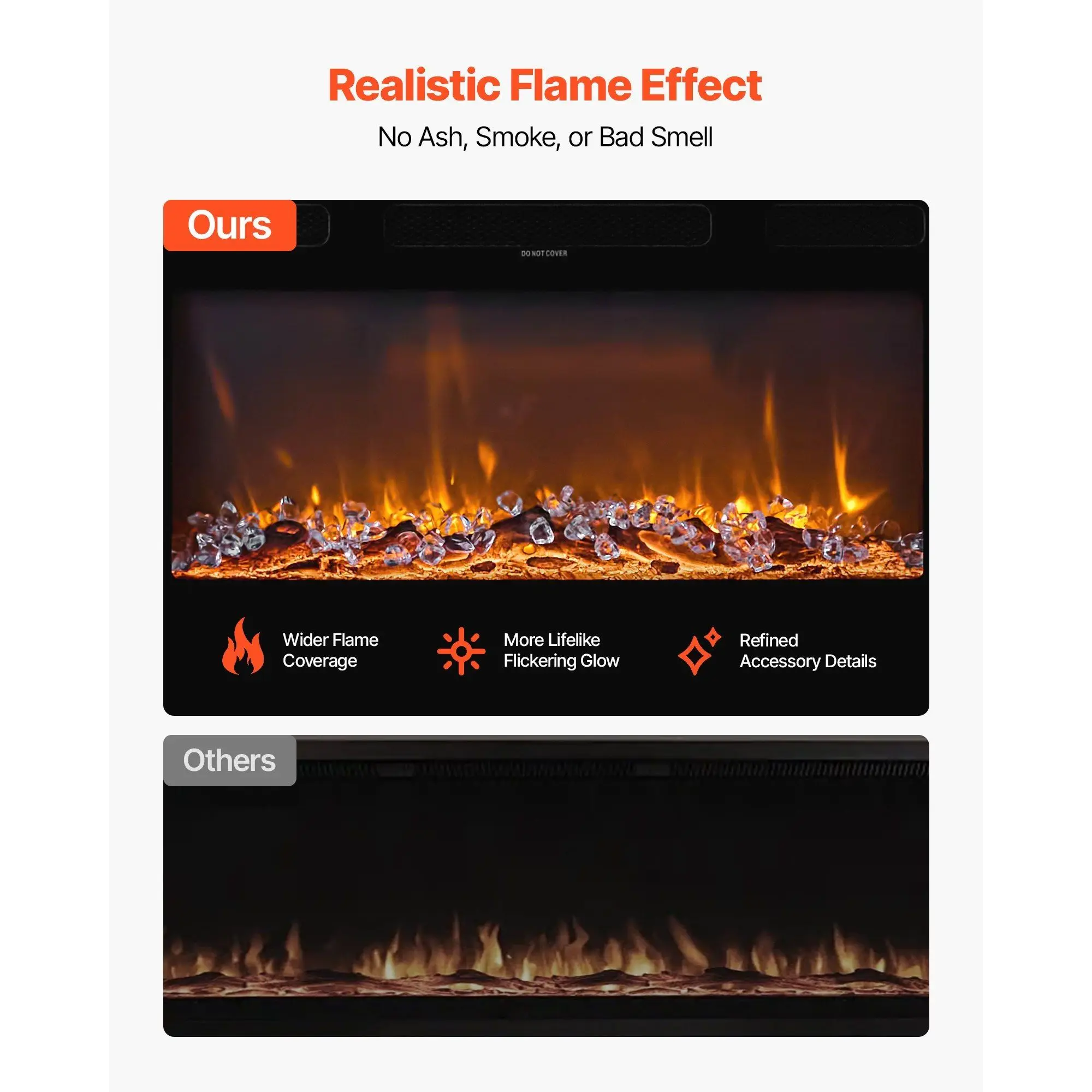 Electric Fireplace, 50-Inch, 1500W - detail 4