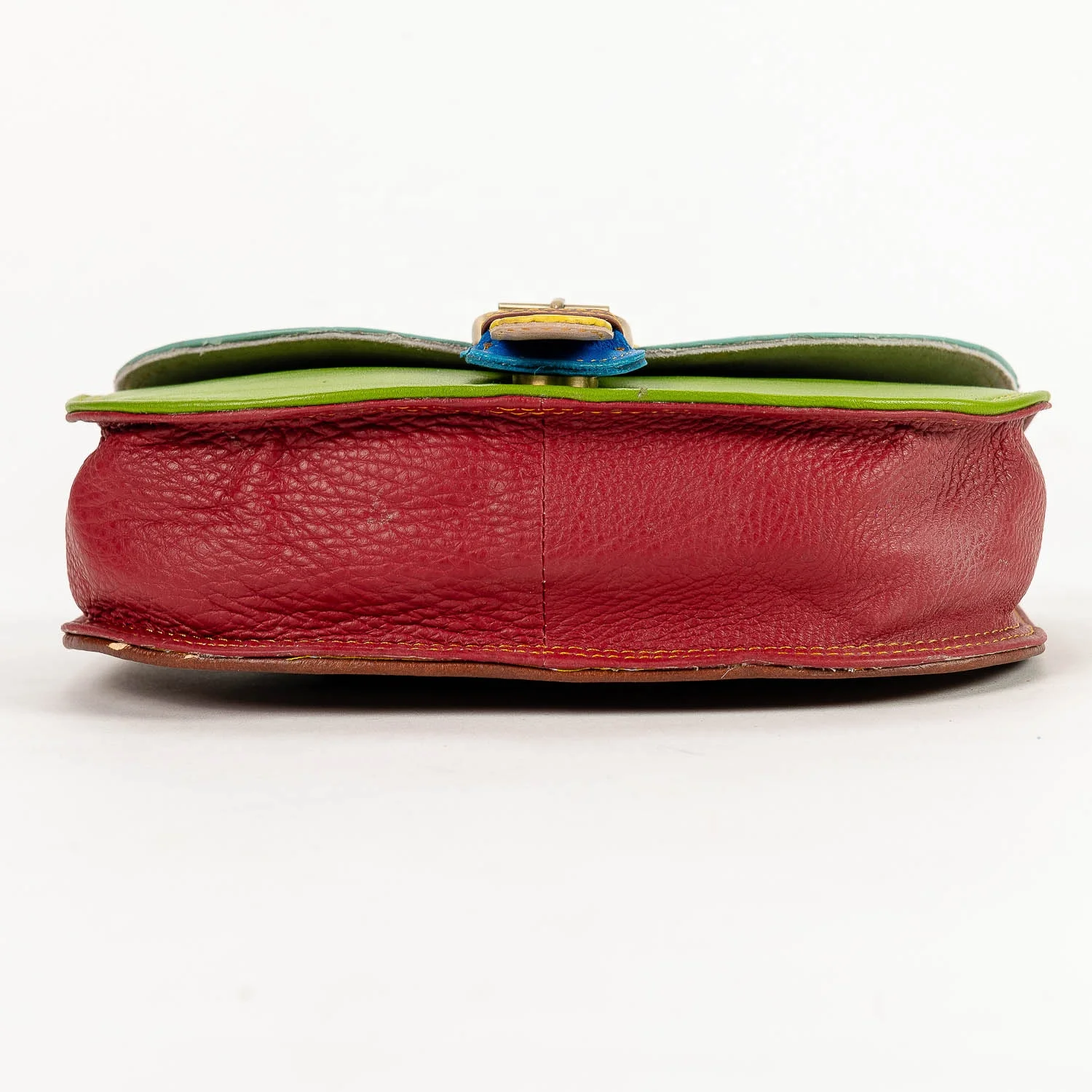 2026 New Arrival Bohemian 100% Genuine Leather Women's Multi Colored Stylish Cross Body Shoulder Sling Flap Purse Bag Anti-Theft